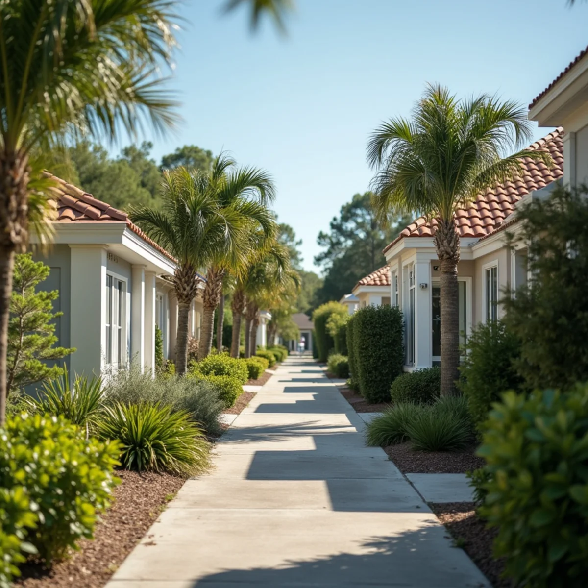 Residential roofing project and neighborhood architecture in Butler Beach FL